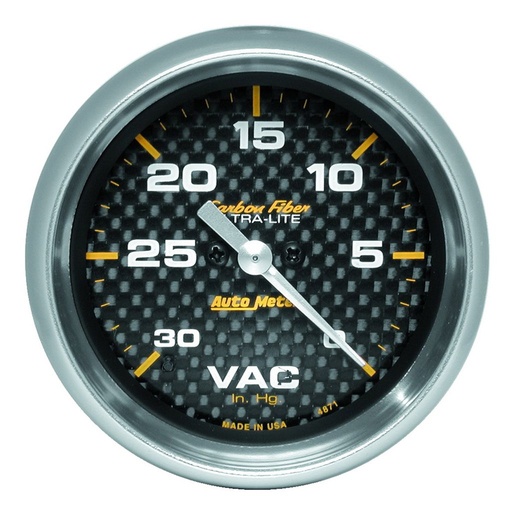 [ATM-4871] AutoMeter 2-5/8" VACUUM, 0-30 IN HG, STEPPER MOTOR, CARBON FIBER