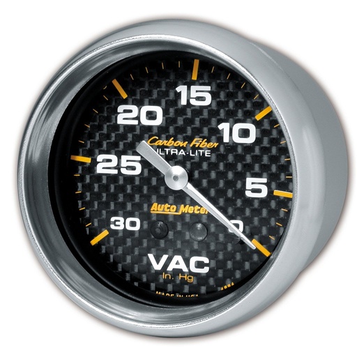 [ATM-4884] AutoMeter 2-5/8" VACUUM, 0-30 IN HG, CARBON FIBER