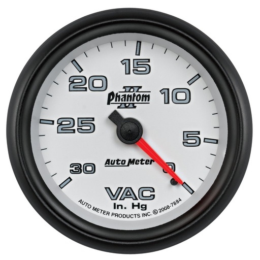 [ATM-7884] AutoMeter 2-5/8" VACUUM, 0-30 IN HG, PHANTOM II