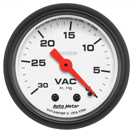 [ATM-5784] AutoMeter 2-1/16" VACUUM, 0-30 IN HG, PHANTOM