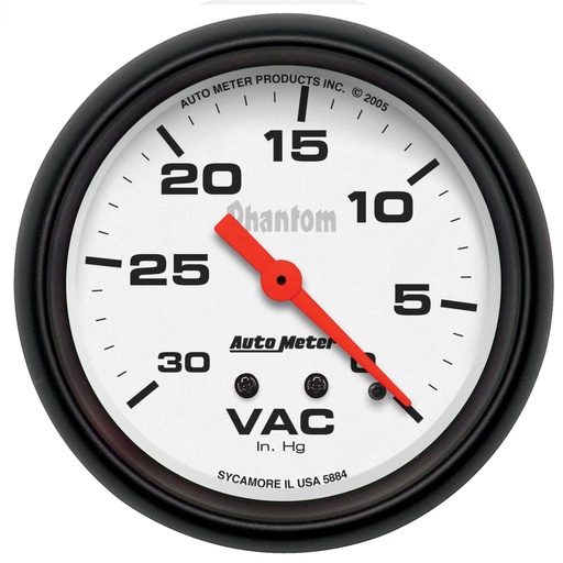 [ATM-5884] AutoMeter 2-5/8" VACUUM, 0-30 IN HG, PHANTOM