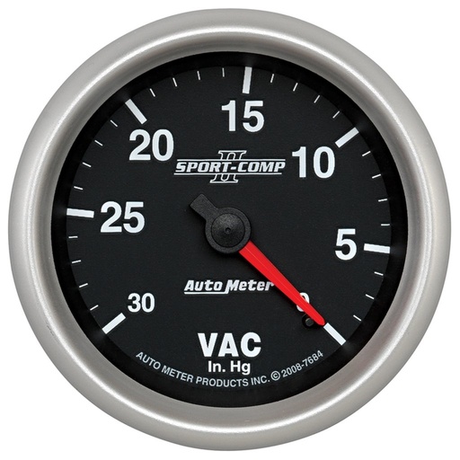 [ATM-7684] AutoMeter 2-5/8" VACUUM, 0-30 IN HG, SPORT-COMP II