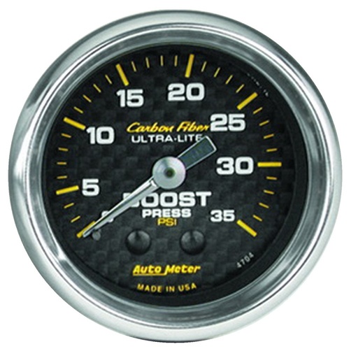 [ATM-4704] AutoMeter 2-1/16" BOOST, 0-35 PSI, MECHANICAL, CARBON FIBER