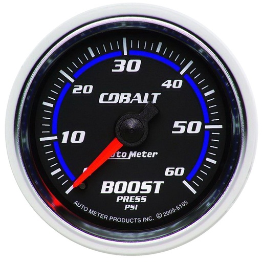 [ATM-6105] AutoMeter 2-1/16" BOOST, 0-60 PSI, MECHANICAL, COBALT