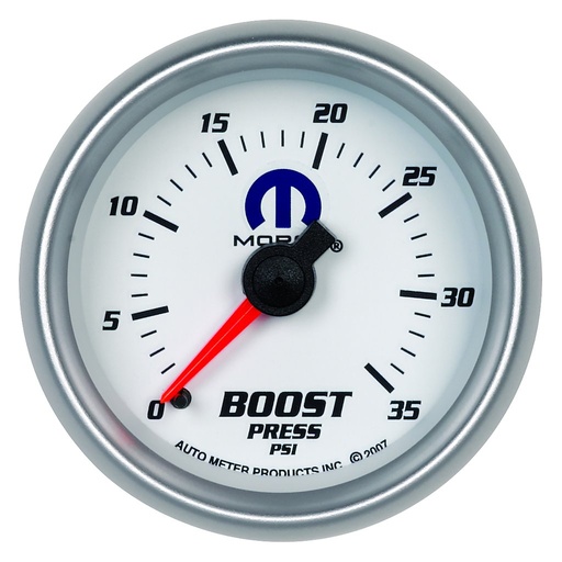 [ATM-880025] AutoMeter 2-1/16" BOOST, 0-35 PSI, MECHANICAL, WHITE, MOPAR