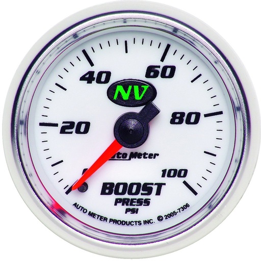 [ATM-7306] AutoMeter 2-1/16" BOOST, 0-100 PSI, MECHANICAL, NV