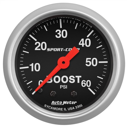 [ATM-3305] AutoMeter 2-1/16" BOOST, 0-60 PSI, MECHANICAL, SPORT-COMP