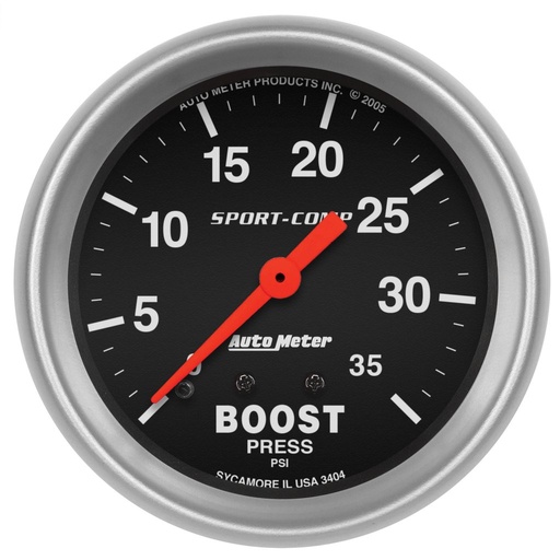 [ATM-3404] AutoMeter 2-5/8" BOOST, 0-35 PSI, MECHANICAL, SPORT-COMP