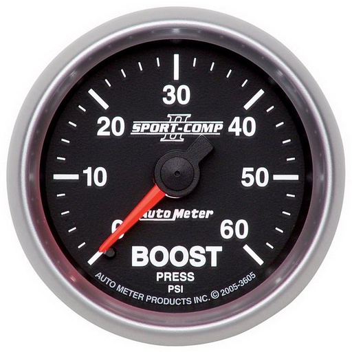 [ATM-3605] AutoMeter 2-1/16" BOOST, 0-60 PSI, MECHANICAL, SPORT-COMP II