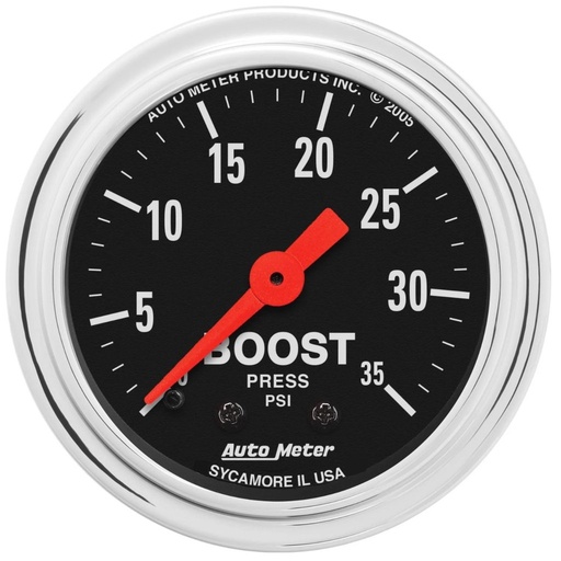 [ATM-2404] AutoMeter 2-1/16" BOOST, 0-35 PSI, TRADITIONAL CHROME