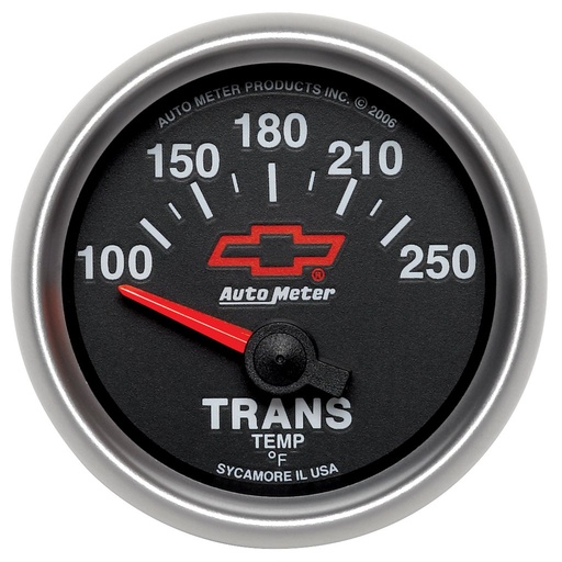 [ATM-3649-00406] AutoMeter 2-1/16" TRANSMISSION TEMPERATURE, 100-250 °F, CHEVY RED BOWTIE