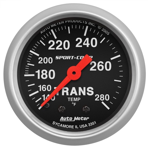 [ATM-3351] AutoMeter 2-1/16" TRANSMISSION TEMPERATURE, 140-280 °F, MECHANICAL, SPORT-COMP