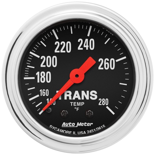 [ATM-2451] AutoMeter 2-1/16" TRANSMISSION TEMPERATURE, 140-280 °F, MECHANICAL, TRADITIONAL CHROME