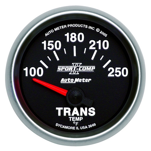 [ATM-3649] AutoMeter 2-1/16" TRANSMISSION TEMPERATURE, 100-250 °F, AIR-CORE, SPORT-COMP II