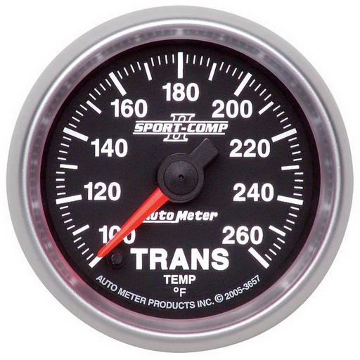 [ATM-3657] AutoMeter 2-1/16" TRANSMISSION TEMPERATURE, 100-260 °F, STEPPER MOTOR, SPORT-COMP II