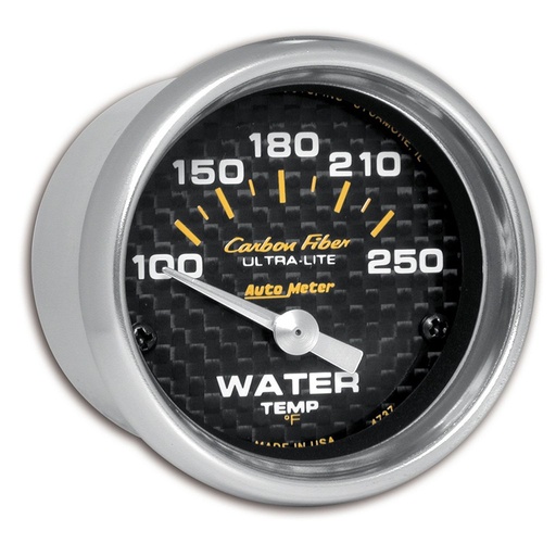 [ATM-4737] AutoMeter 2-1/16" WATER TEMPERATURE, 100-250 °F, AIR-CORE, CARBON FIBER