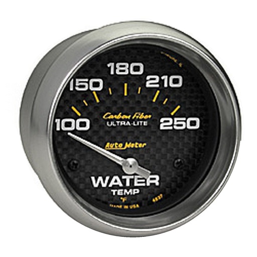 [ATM-4837] AutoMeter 2-5/8" WATER TEMPERATURE, 100-250 °F, AIR-CORE, CARBON FIBER