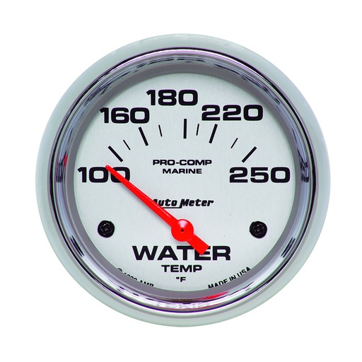 [ATM-200763-35] AutoMeter 2-5/8" WATER TEMPERATURE, 100-250 °F, AIR-CORE, MARINE CHROME