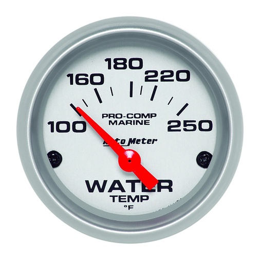 [ATM-200762-33] AutoMeter 2-1/16" WATER TEMPERATURE, 100-250 °F, AIR-CORE, MARINE SILVER