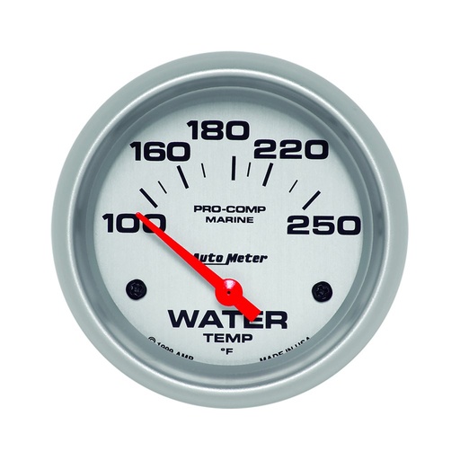 [ATM-200763-33] AutoMeter 2-5/8" WATER TEMPERATURE, 100-250 °F, AIR-CORE, MARINE SILVER