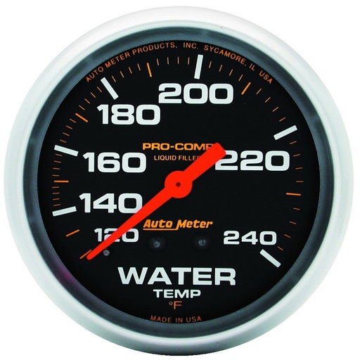 [ATM-5432] AutoMeter 2-5/8" WATER TEMPERATURE, 120-240 °F, 6 FT., MECHANICAL, LIQUID FILLED, PRO-COMP