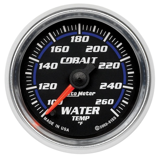 [ATM-6155] AutoMeter 2-1/16" WATER TEMPERATURE, 100-260 °F, STEPPER MOTOR, COBALT