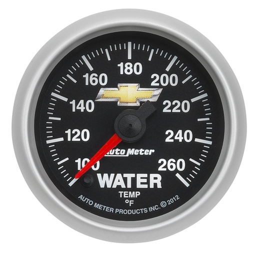 [ATM-880446] AutoMeter 2-1/16" WATER TEMP, 100-260 °F, DIGITAL STEPPER MOTOR, CHEVY GOLD BOWTIE