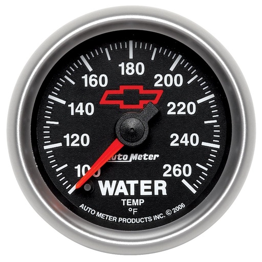 [ATM-3655-00406] AutoMeter 2-1/16" WATER TEMPERATURE, 100-260 °F, CHEVY RED BOWTIE
