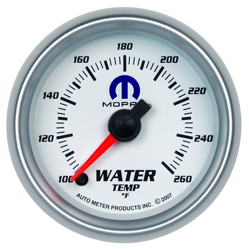 [ATM-880032] AutoMeter 2-1/16" WATER TEMPERATURE, 100-260 °F, STEPPER MOTOR, WHITE, MOPAR