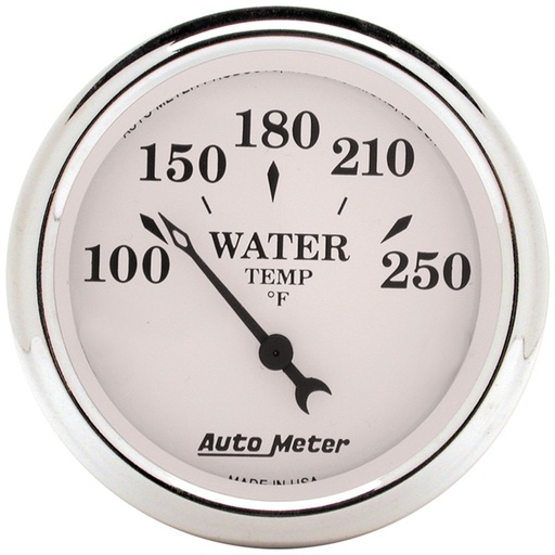 [ATM-1638] AutoMeter 2-1/16" WATER TEMPERATURE, 100-250 °F, AIR-CORE, OLD-TYME WHITE