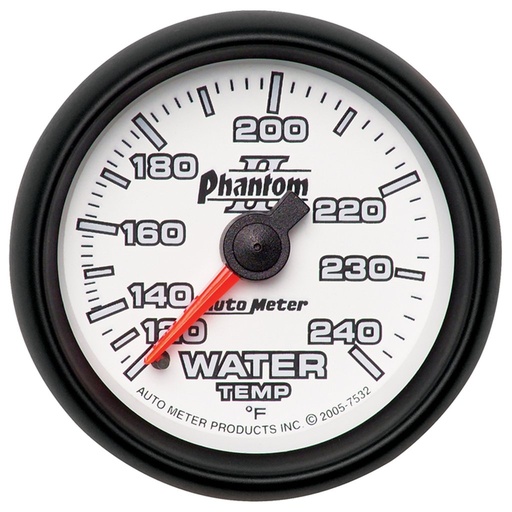 [ATM-7532] AutoMeter 2-1/16" WATER TEMPERATURE, 120-240 °F, 6 FT., MECHANICAL, PHANTOM II