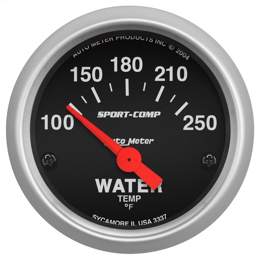[ATM-3337] AutoMeter 2-1/16" WATER TEMPERATURE, 100-250 °F, AIR-CORE, SPORT-COMP