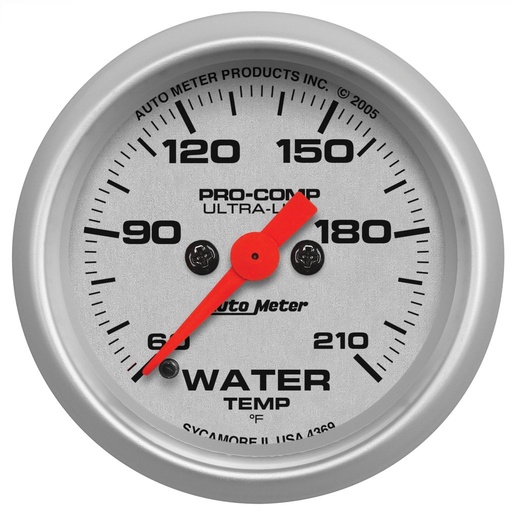 [ATM-4369] AutoMeter 2-1/16" WATER TEMPERATURE, 60-210 °F, STEPPER MOTOR, ULTRA-LITE