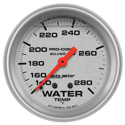 [ATM-4631] AutoMeter 2-5/8" WATER TEMPERATURE, 140-280 °F, 6 FT., MECHANICAL, LIQUID FILLED, ULTRA-LITE