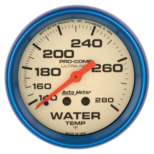 [ATM-4531] AutoMeter 2-5/8" WATER TEMPERATURE, 140-280 °F, 6 FT., MECHANICAL, ULTRA-NITE
