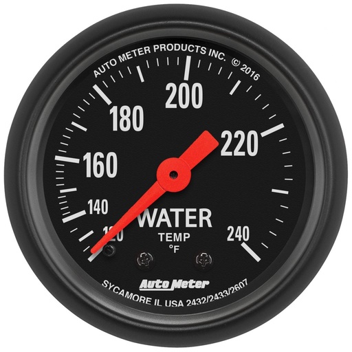 [ATM-2607] AutoMeter 2-1/16" WATER TEMPERATURE, 120-240 °F, 6 FT., MECHANICAL, Z-SERIES