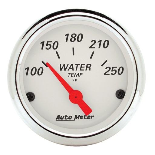 [ATM-1337] AutoMeter 2-1/16" WATER TEMPERATURE, 100-250 °F, AIR-CORE, ARCTIC WHITE