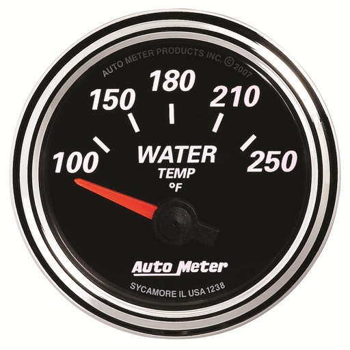 [ATM-1238] AutoMeter 2-1/16" WATER TEMPERATURE, 100-250 °F, AIR-CORE, DESIGNER BLACK II