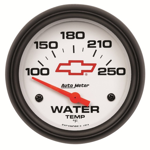 [ATM-5837-00406] AutoMeter 2-5/8" WATER TEMPERATURE, 100-250 °F, CHEVY RED BOWTIE