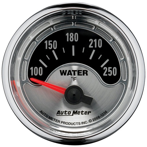 [ATM-1236] AutoMeter 2-1/16" WATER TEMPERATURE, 100-250 °F, AIR-CORE, AMERICAN MUSCLE