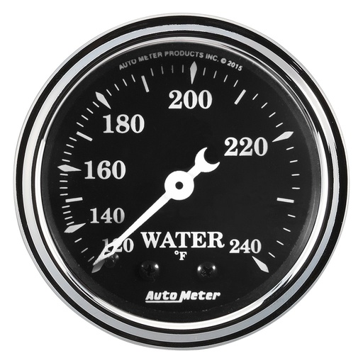 [ATM-1733] AutoMeter 2-1/16" WATER TEMP, 120-240 °F, 6 FT., MECHANICAL, OLD TYME BLACK