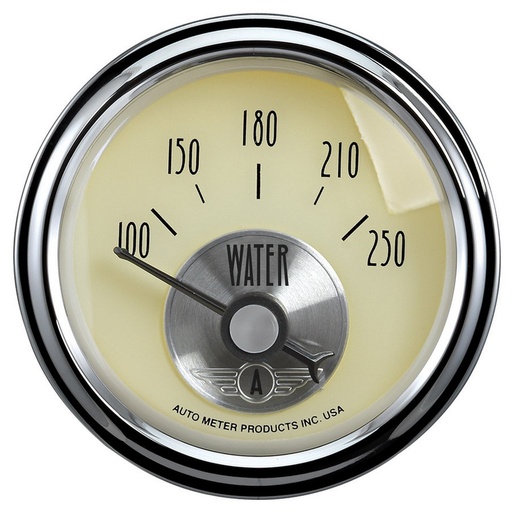 [ATM-2037] AutoMeter 2-1/16" WATER TEMPERATURE, 100-250 °F, AIR-CORE, PRESTIGE ANTIQUE IVORY