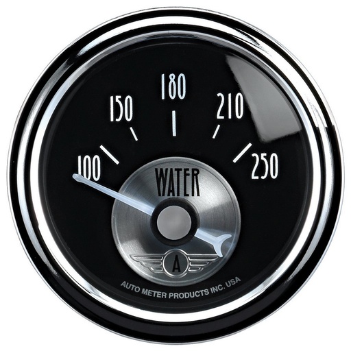 [ATM-2038] AutoMeter 2-1/16" WATER TEMPERATURE, 100-250 °F, AIR-CORE, PRESTIGE BLACK DIAMOND
