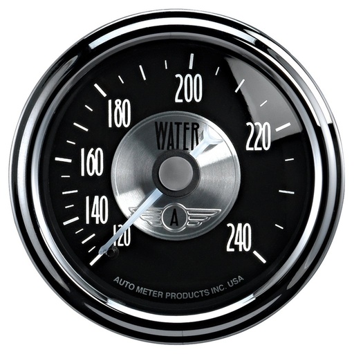 [ATM-2033] AutoMeter 2-1/16" WATER TEMPERATURE, 120-240 °F, 6 FT., MECHANICAL, PRESTIGE BLACK DIAMOND