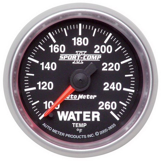 [ATM-3655] AutoMeter 2-1/16" WATER TEMPERATURE, 100-260 °F, STEPPER MOTOR, SPORT-COMP II