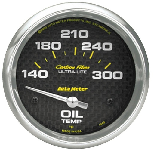[ATM-4848] AutoMeter 2-5/8" OIL TEMPERATURE, 140-300 °F, AIR-CORE, CARBON FIBER