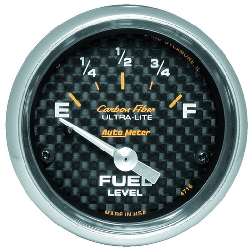[ATM-4716] AutoMeter 2-1/16" FUEL LEVEL, 240-33 Ω, AIR-CORE, SSE, CARBON FIBER