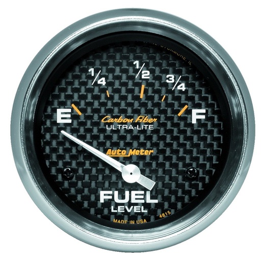 [ATM-4815] AutoMeter 2-5/8" FUEL LEVEL, 73-10 Ω, AIR-CORE, CARBON FIBER