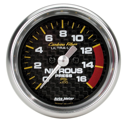 [ATM-4774] AutoMeter 2-1/16" NITROUS PRESSURE, 0-1600 PSI, STEPPER MOTOR, CARBON FIBER