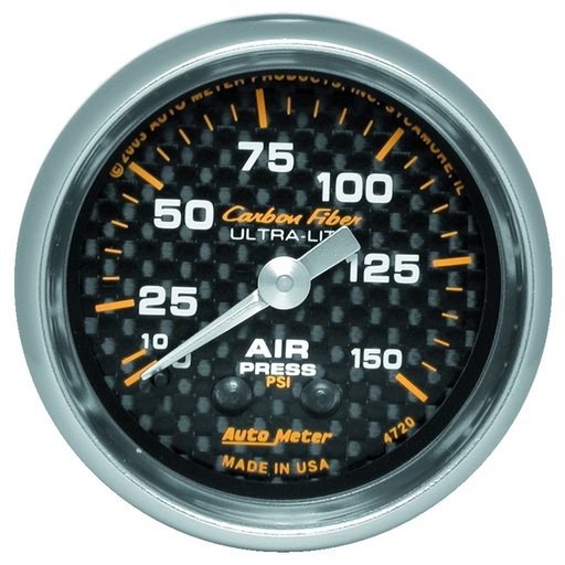 [ATM-4720] AutoMeter 2-1/16" AIR PRESSURE, 0-150 PSI, MECHANICAL, CARBON FIBER